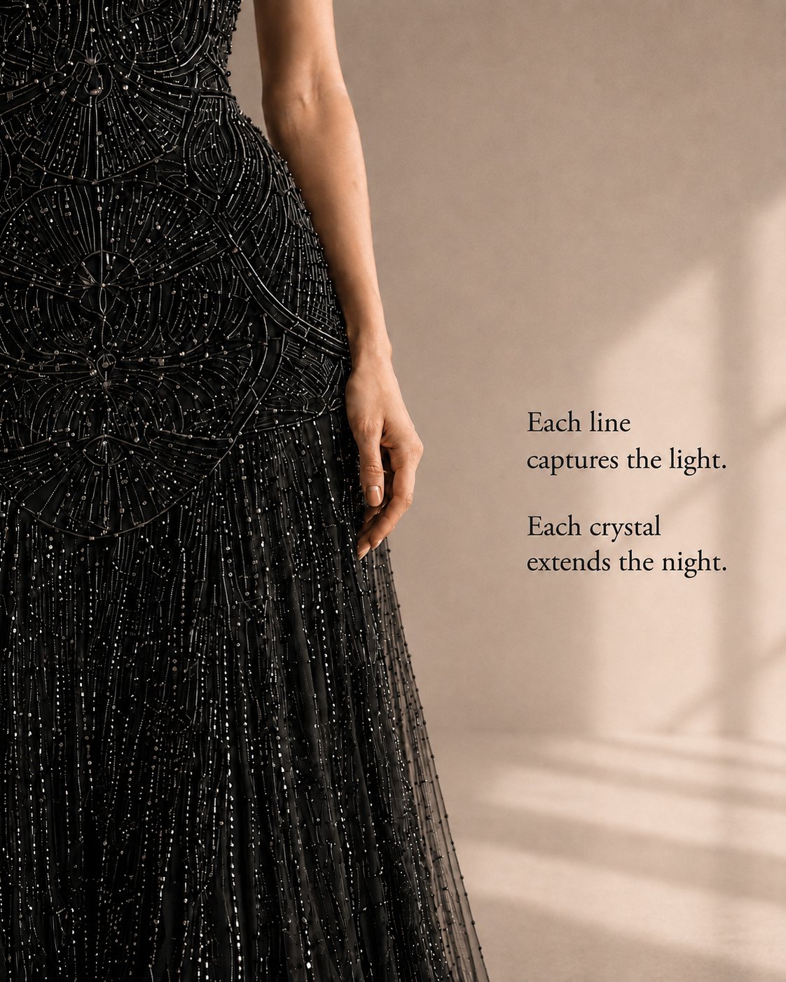 Midnight Filigree — each line captures the light