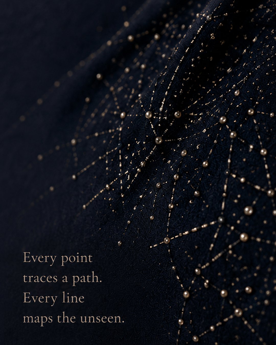 Bright Orbit — constellation beadwork detail