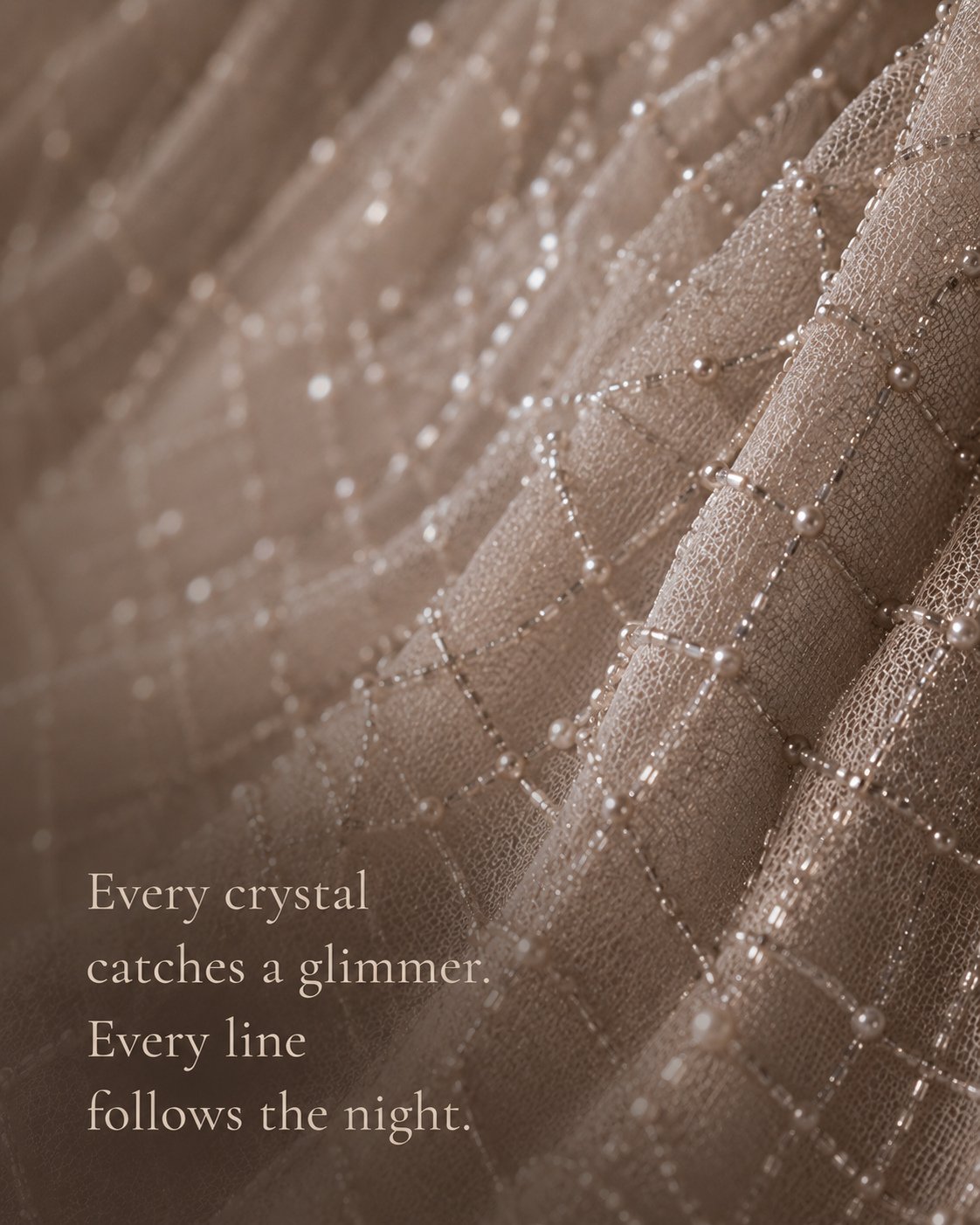Lunar Trace — crystal beadwork detail