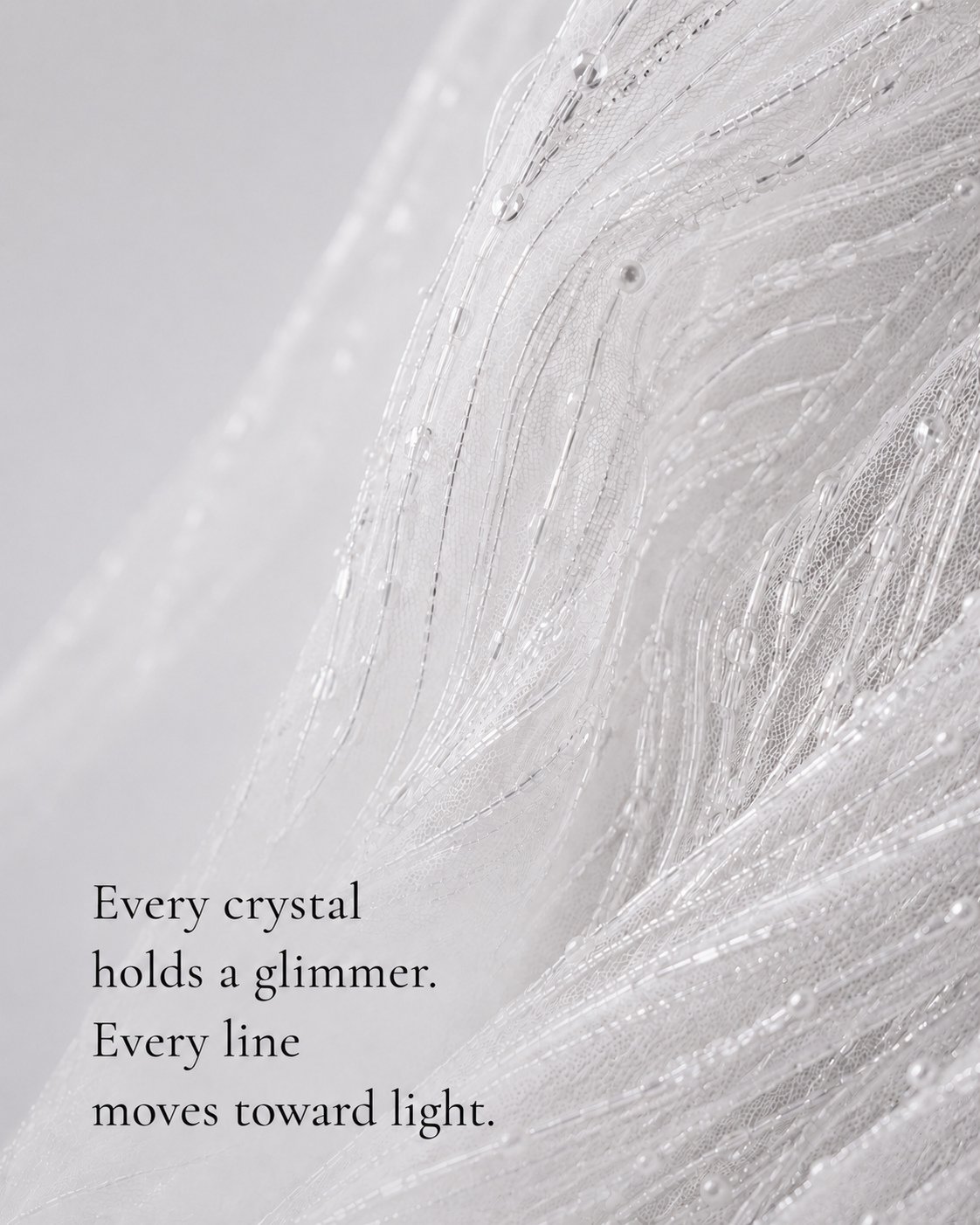 White Eclipse — crystal beadwork detail
